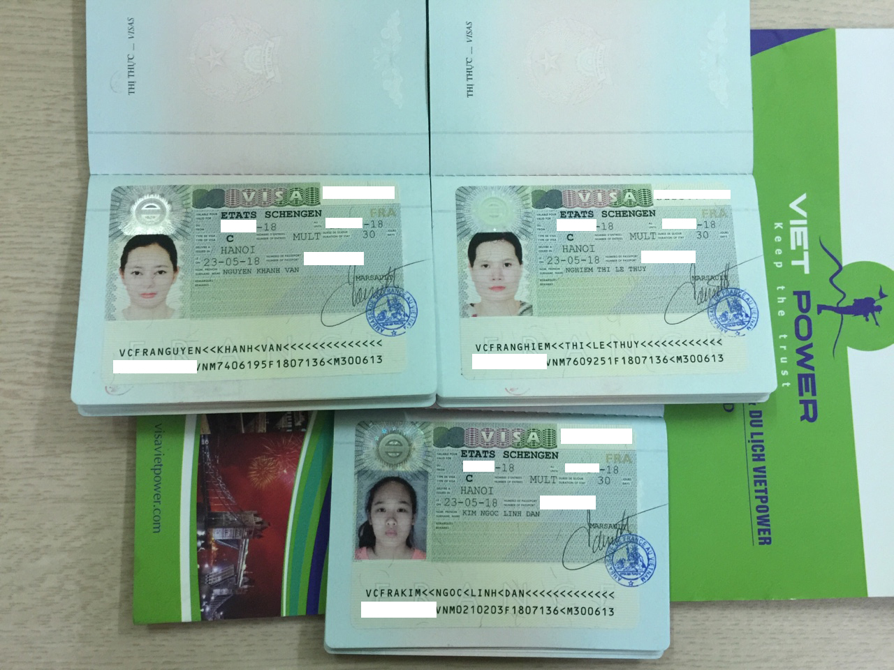 Visa Vietpower gửi lời chúc mừng tới 3 quý khách hàng đã có visa Schengen